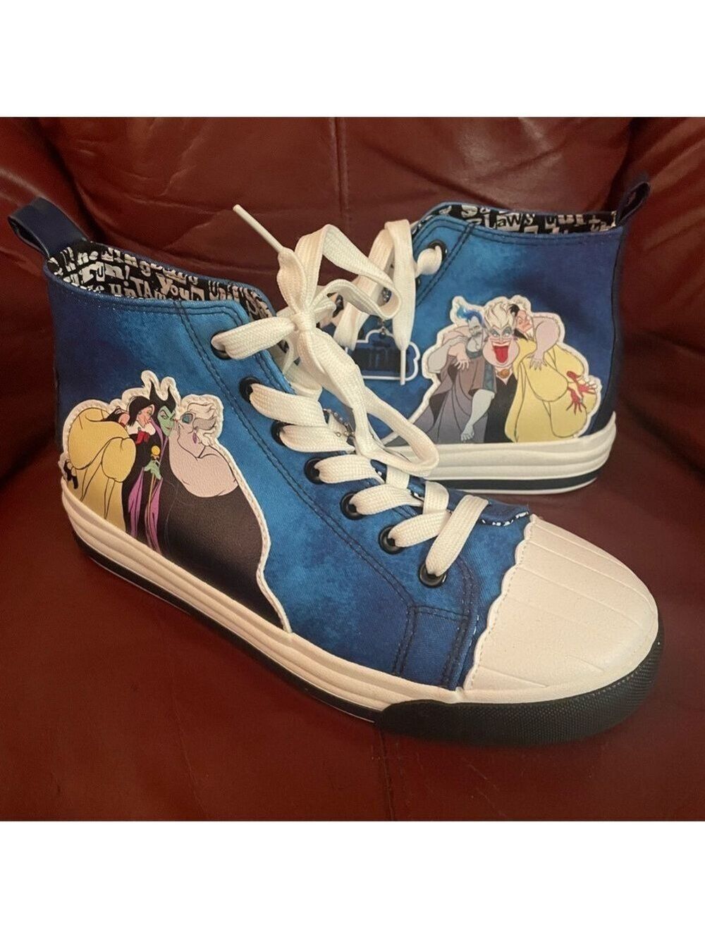 Disney Villains Women's High-Top Sneakers, Featuring Evil Queen, Maleficent